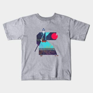 Geometrical Samurai Illustration Kids T-Shirt